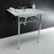 Fauceture KVPB31227W41 Dreyfuss 31" Console Sink W/SS Leg (4", 3 Hole), Wht/Chrome KVPB31227W41 - alternate 4